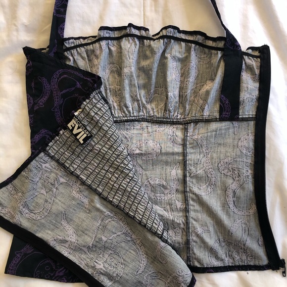 Octopus print New Retro halter top medium large - Picture 5 of 9